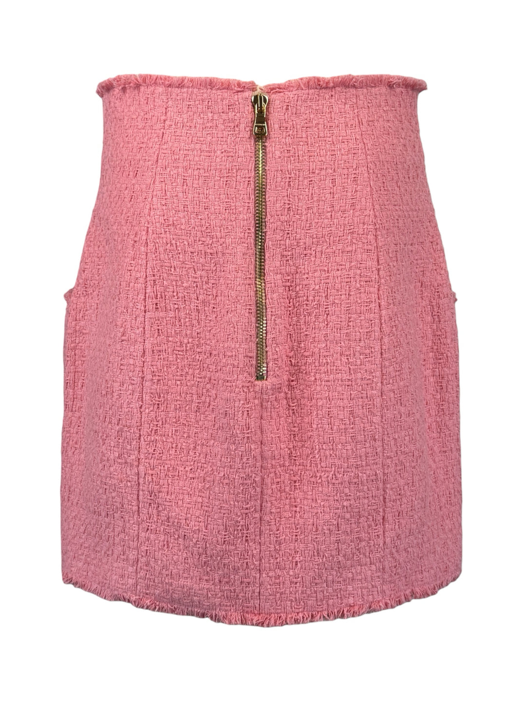 Balmain Size 42 Tweed Mini Skirt