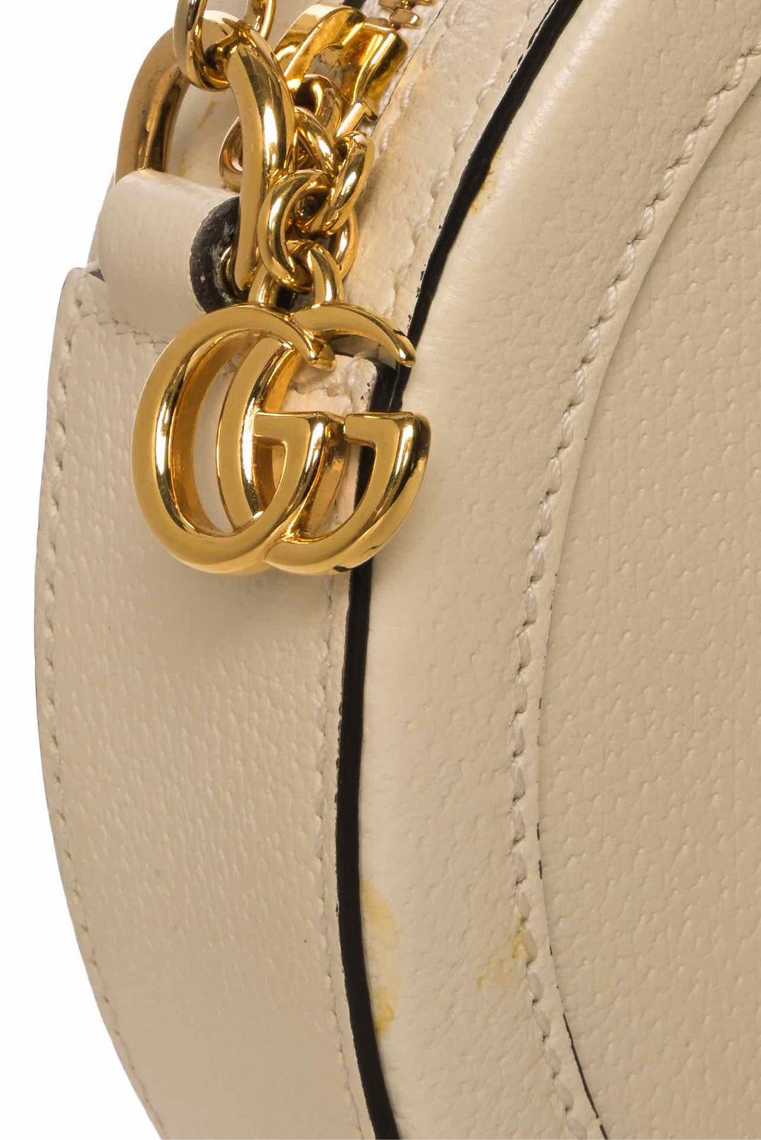 Gucci Calfskin Web Mini Round Ophidia Crossbody Bag