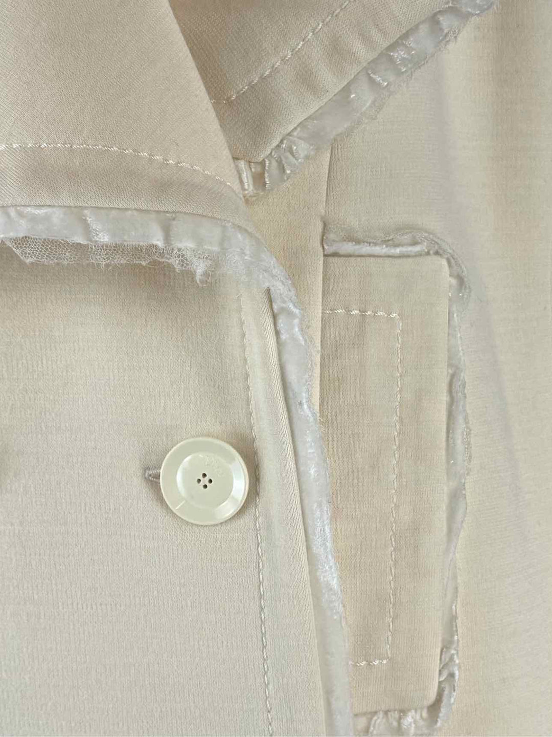 Dior Size 8 2005 Raw Edge Wool-Blend Double Breasted Coat
