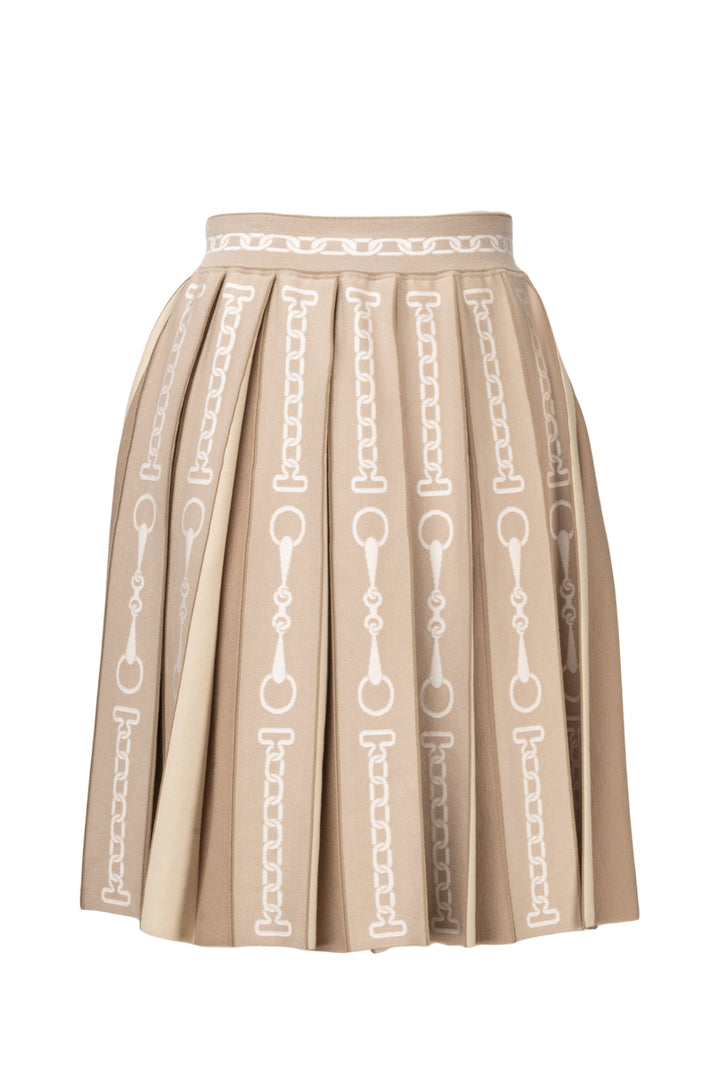 Hermes Size 6 "Effet Kaleidoscope" Pleated Mini Skirt