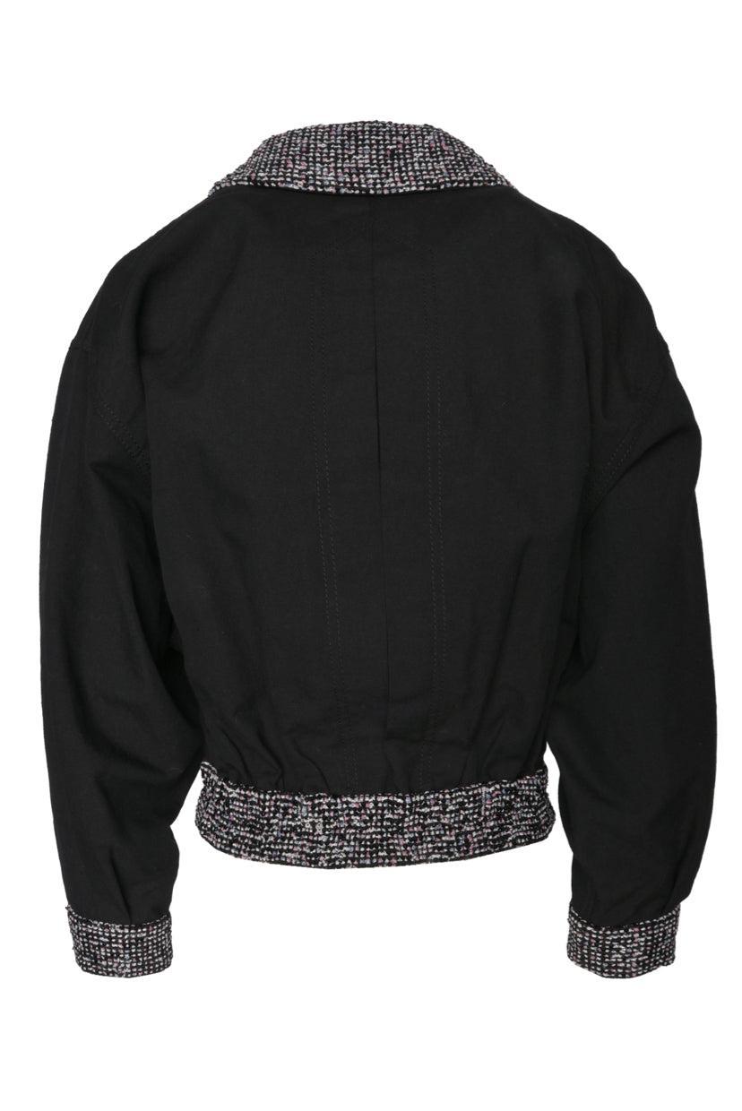 Chanel Size 36 Cotton & Tweed Double Breasted Cropped Jacket