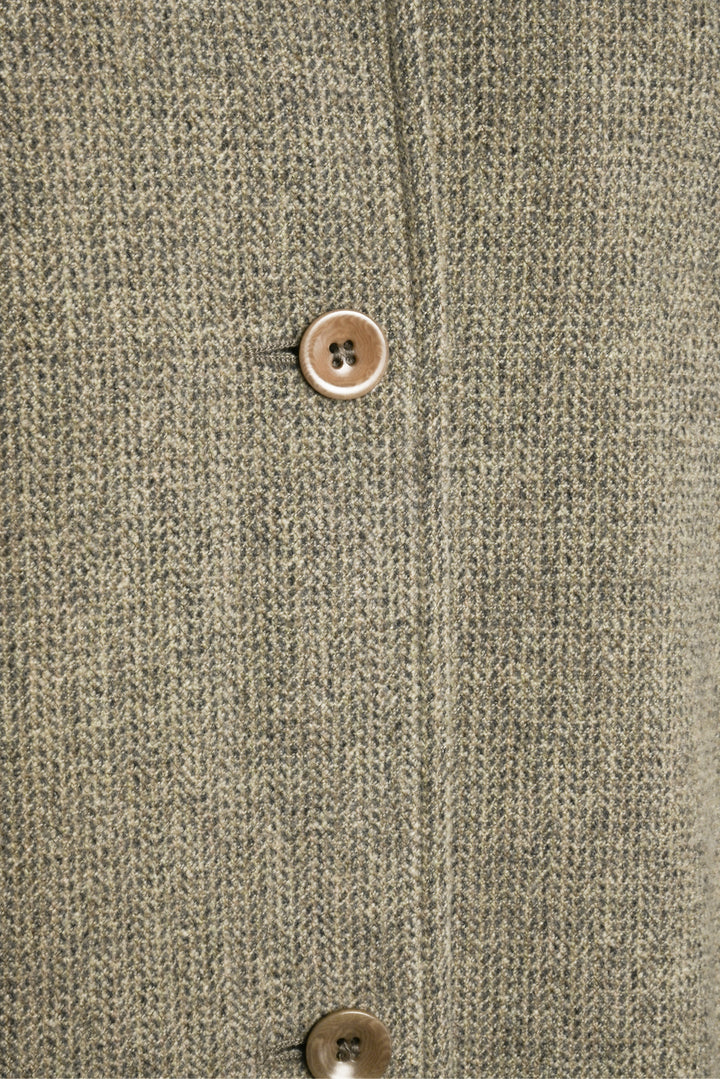 Max Mara Size 12 Vintage Wool-Blend Button-Up Jacket