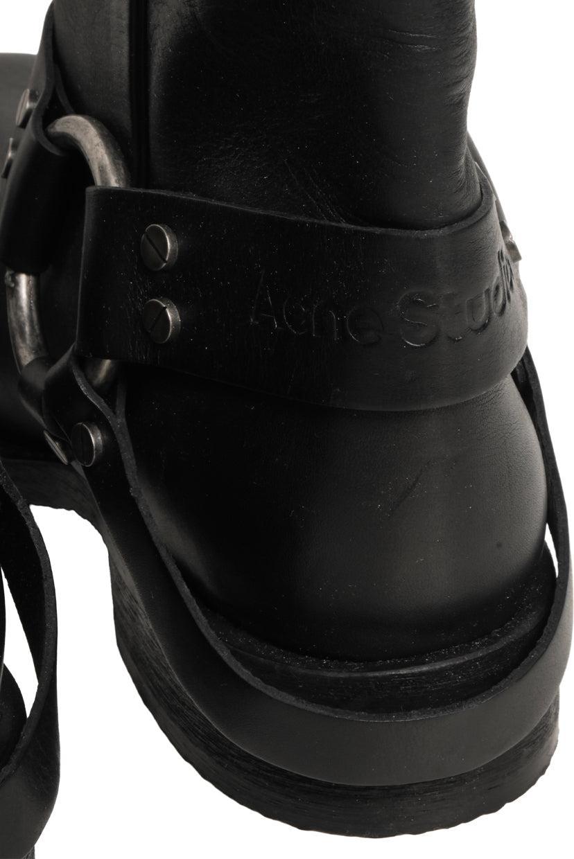 Acne Size 40 Leather Buckle Boots