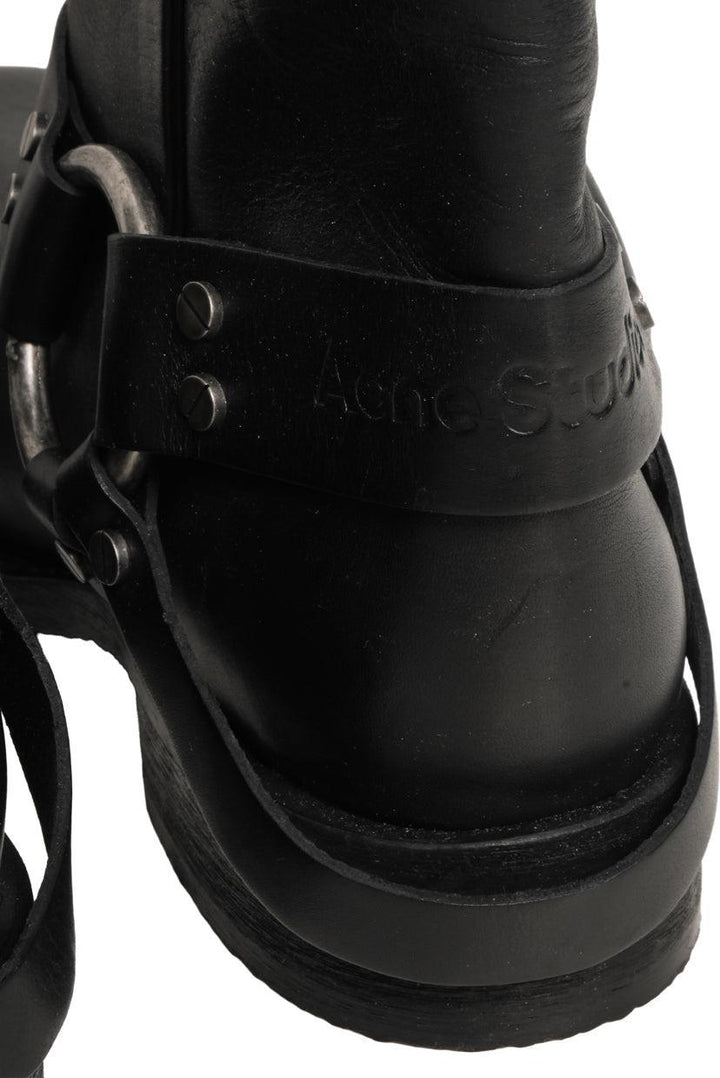 Acne Size 40 Leather Buckle Boots