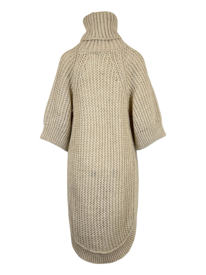 Chloe Size XS Turtleneck Short Sleeve Long Sweater