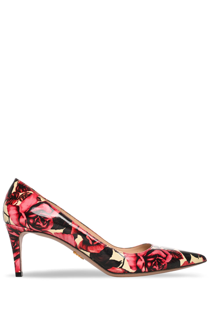 Prada Size 40.5 Floral Pumps