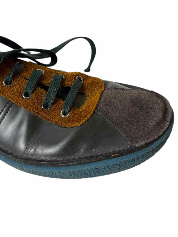 Prada Size 10 Men's Nevada Anthracite Tabac Sneakers