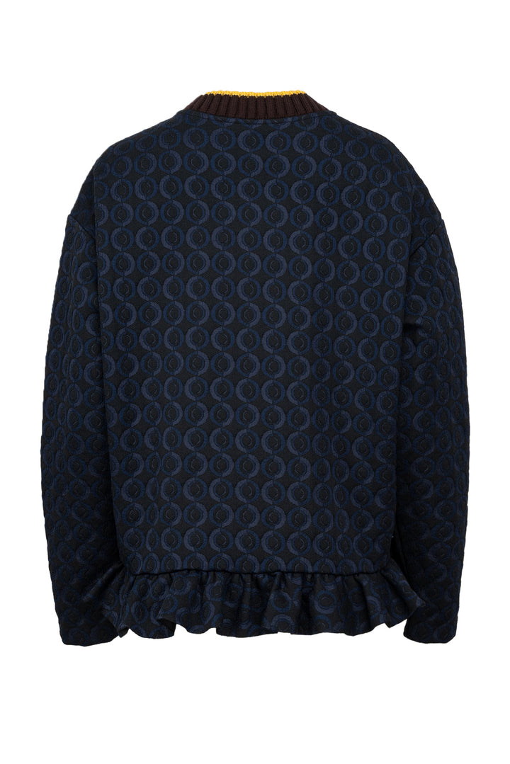 Marni Size 42 Jacquard Knit Collar Jacket