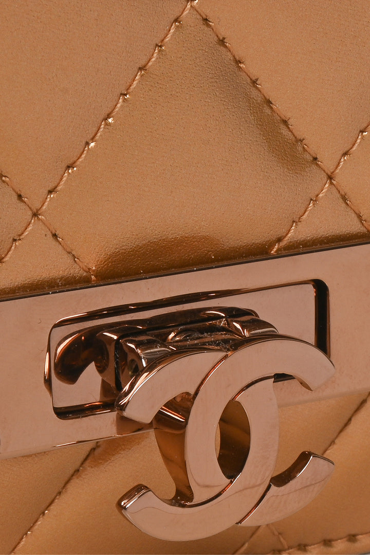 Chanel 2016-17 Enamel Coco Lock Wallet on Chain