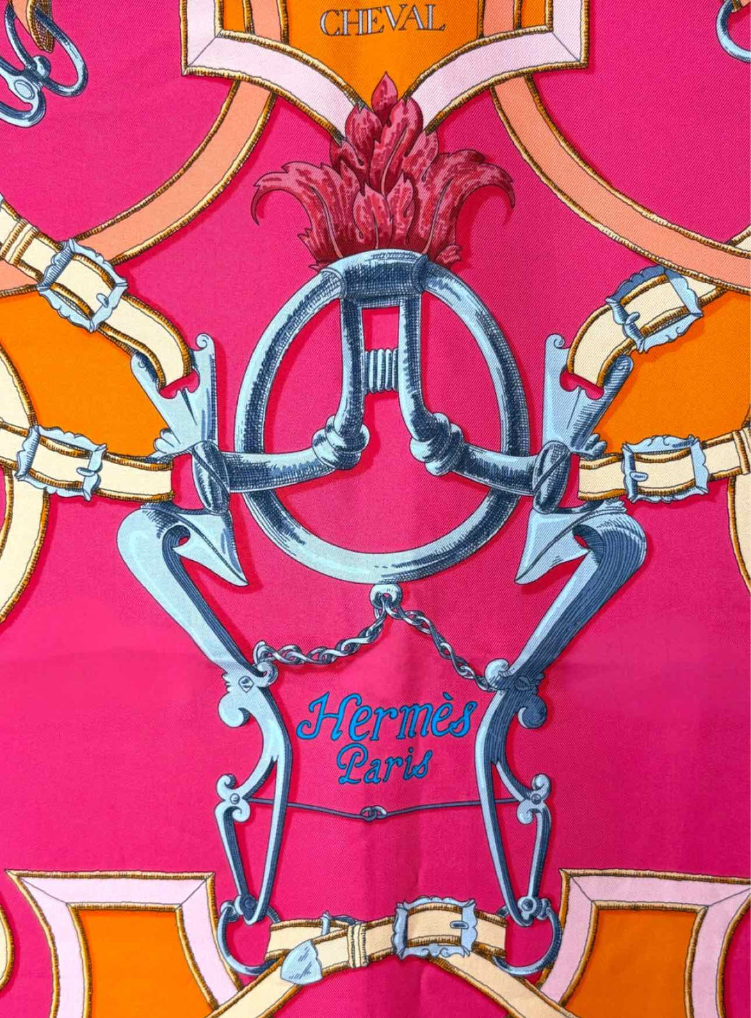 Hermes L'Instruction Du Roy En L'Exercice De Monter A Cheval Silk Scarf