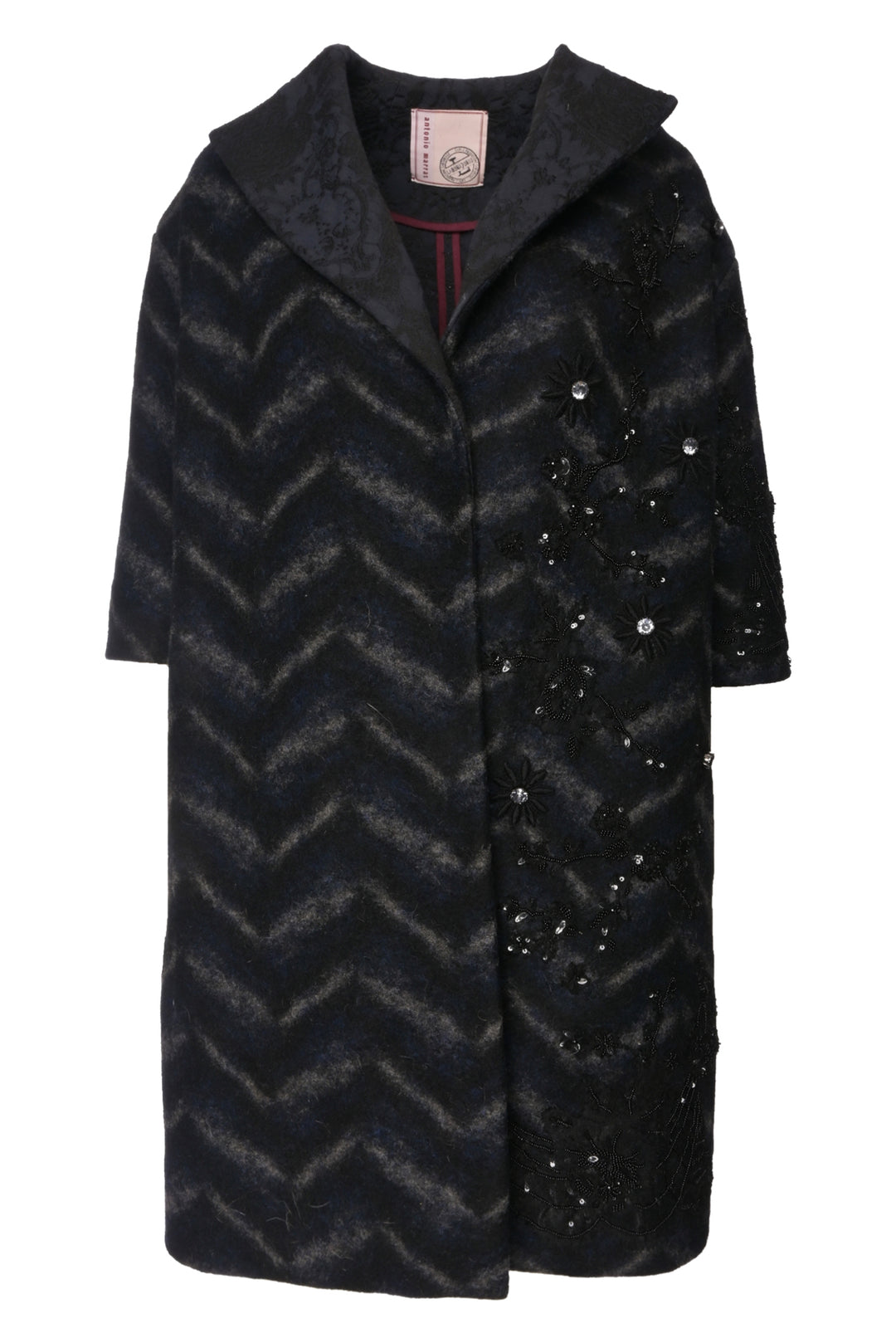 Antonio Marras Size 40 Short Sleeve Embroidered Coat