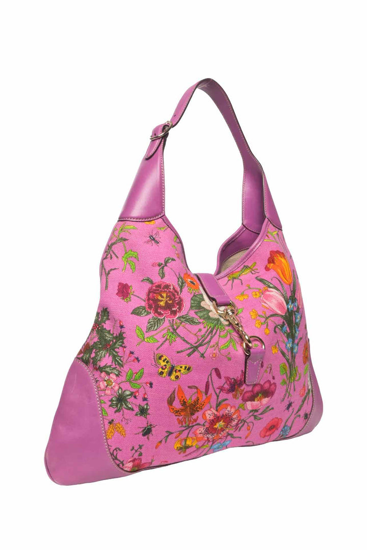 Gucci Canvas Floral Jackie Hobo