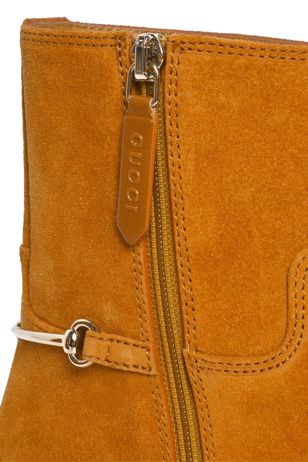 Gucci Size 36.5 Slim Horsebit Suede Ankle Boots