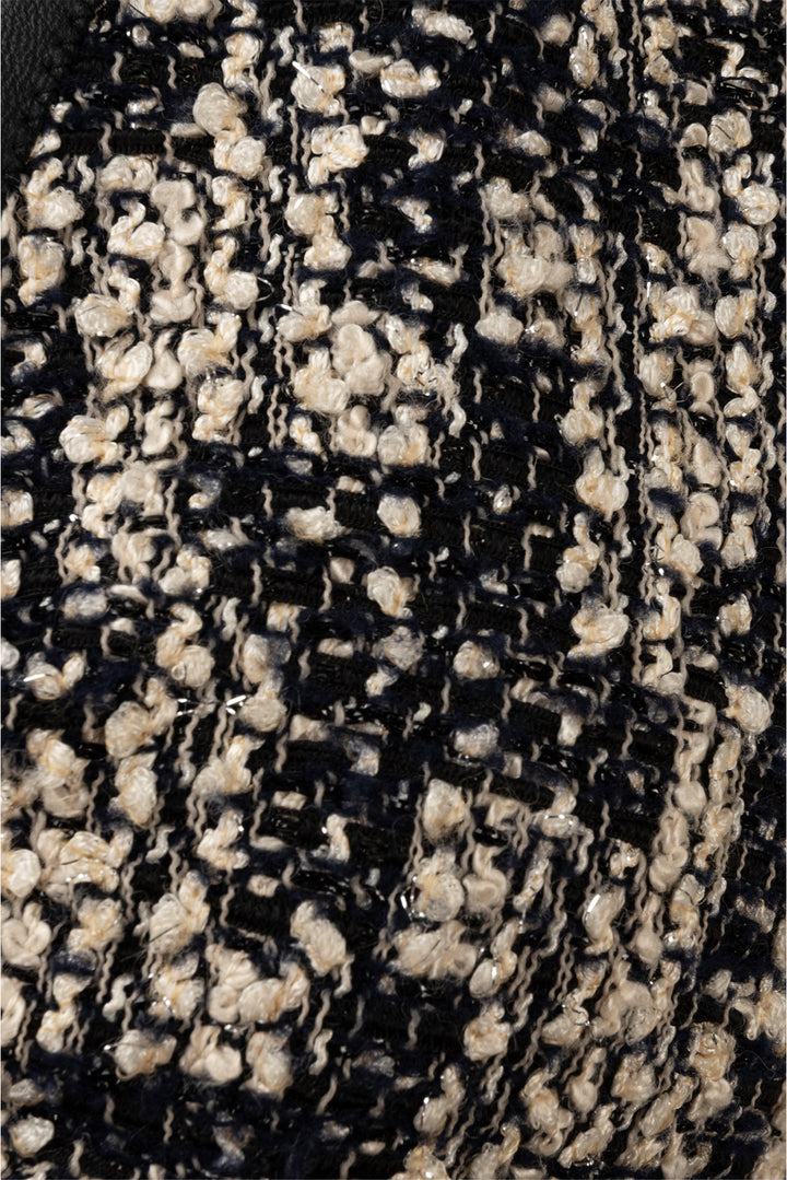 Chanel Size 36 2005 Tweed & Leather Cropped Vest