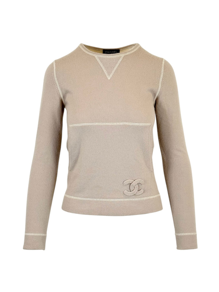 Chanel Size 36 CC Knit Cashmere Sweater