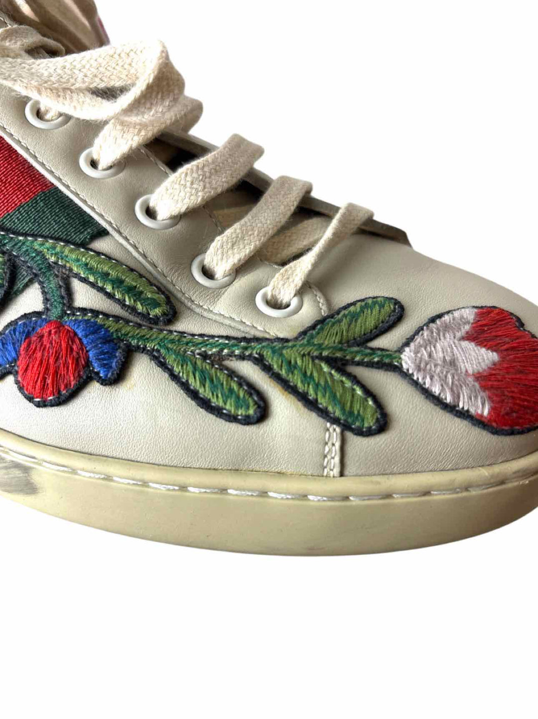 Gucci Ace Low-top Floral Embroidered Size 10 Men's Sneakers