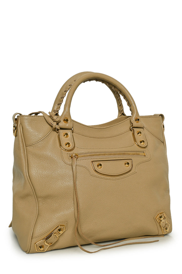 Balenciaga F/W 2017 Metallic Edge Calfskin Leather Velo Bag