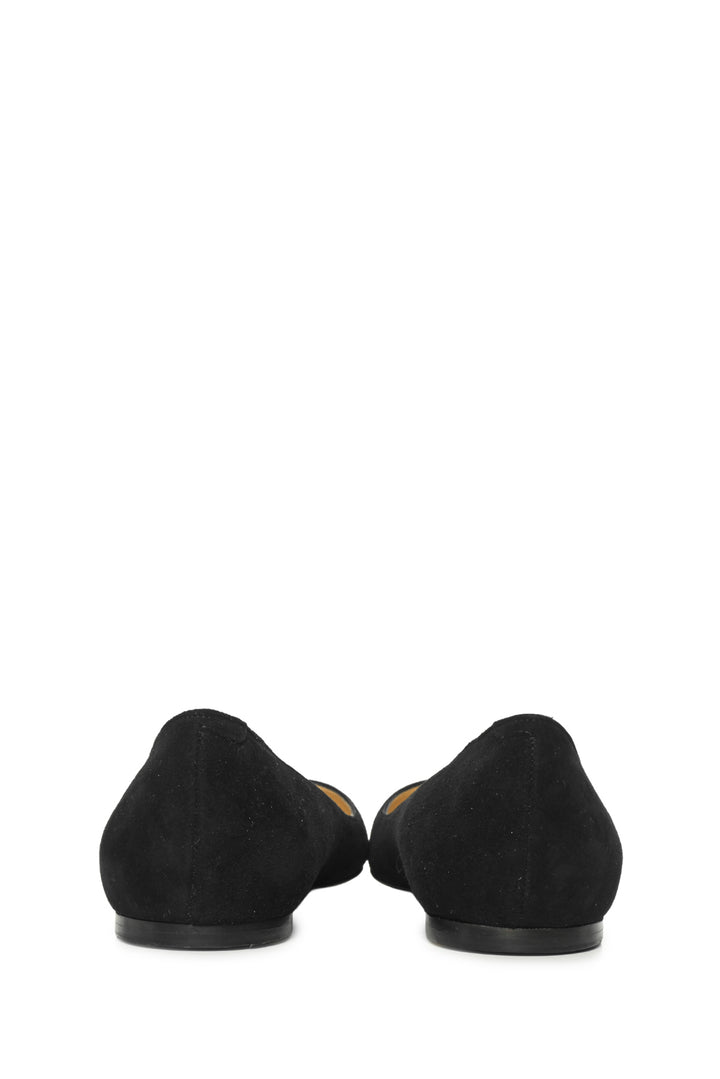 Jimmy Choo Size 38 Alina Pointed Toe Suede Flats