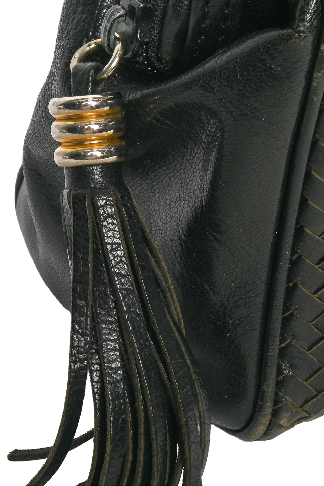 Fendi Vintage Woven Leather Mini Boston Bag