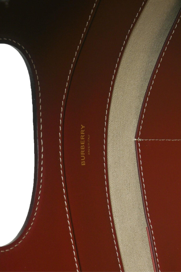 Burberry Canvas & Leather Medium Pocket Bag