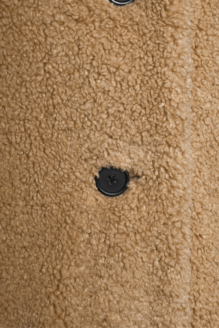 maje Size 40 Gatino Single Breasted Teddy Coat