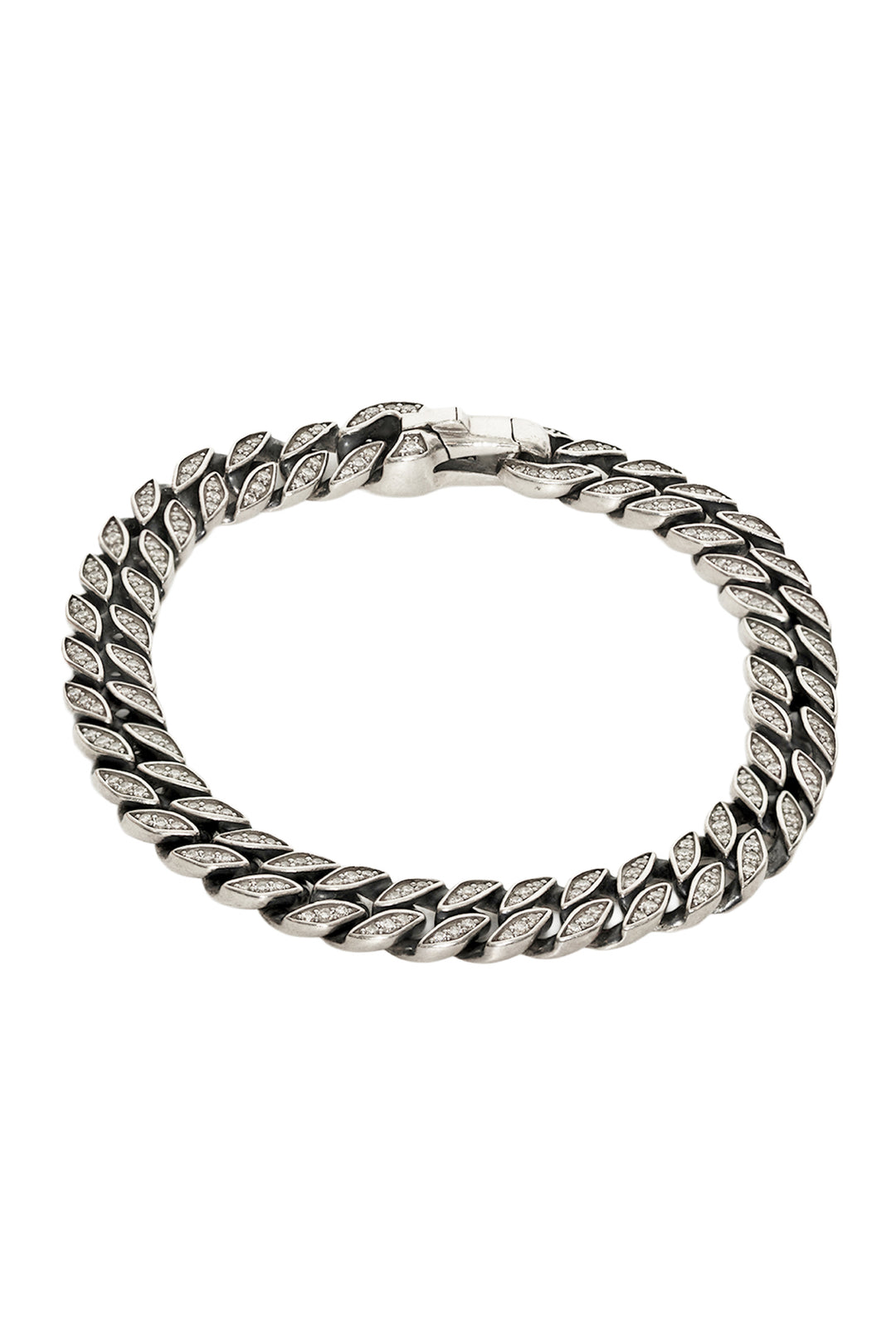 David Yurman Diamond Curb Chain Mens Bracelet