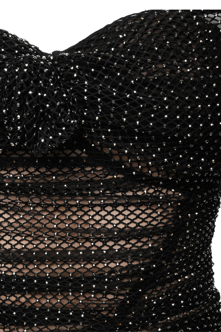 Self Portrait Size 2 Rhinestone Fishnet Tops