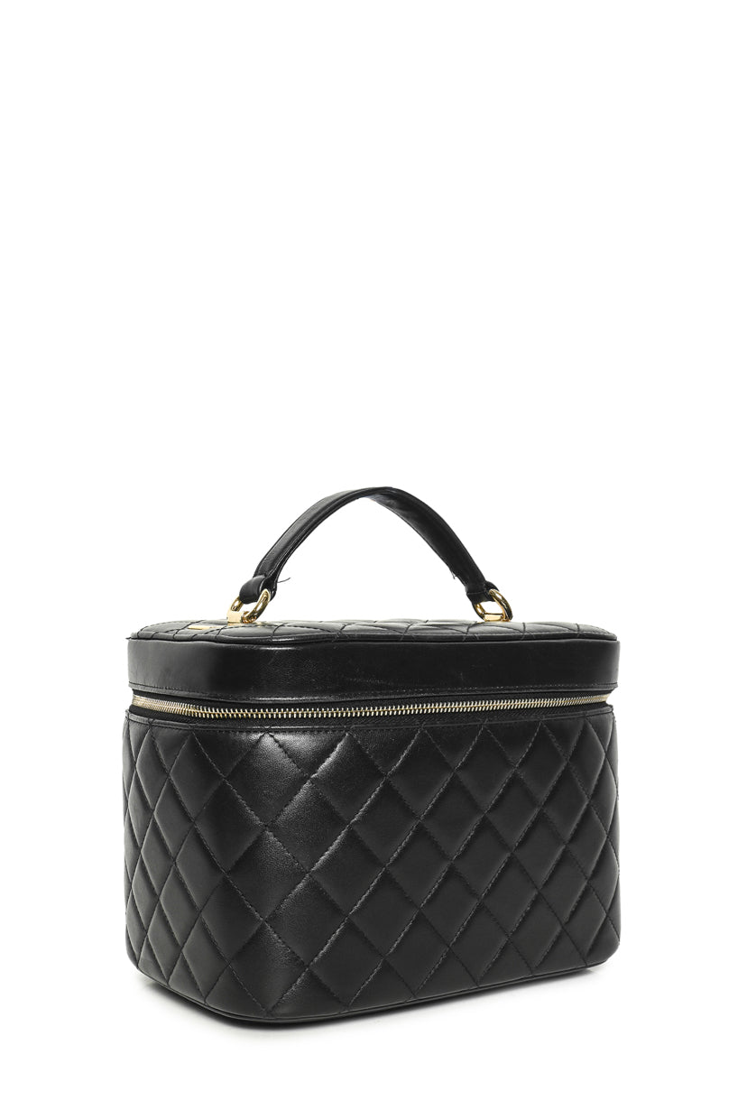 Chanel 2017-2018 Quilted Lambskin Trendy Top Handle Vanity Pouch