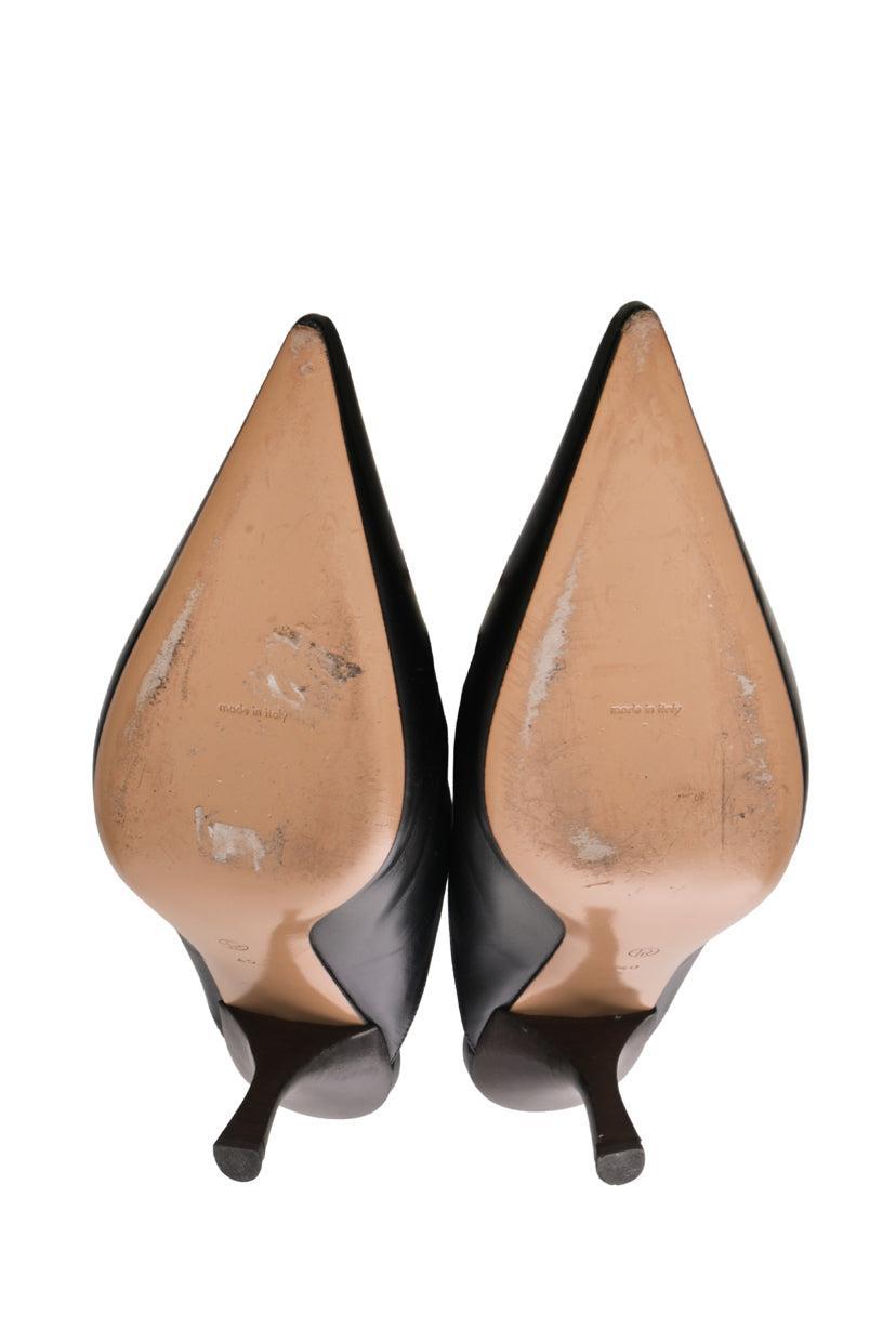 The Row Size 40 Bourgeoise Pointed-Toe Leather Mules