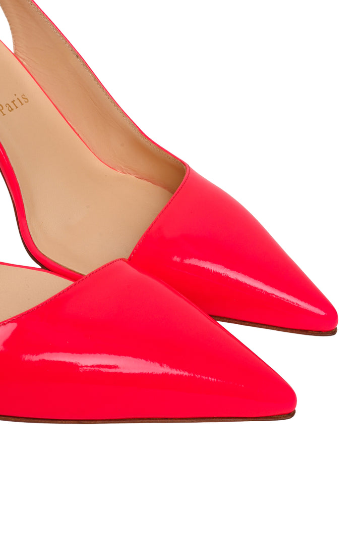 Christian Louboutin Size 39 Clare Slingback Patent Pumps