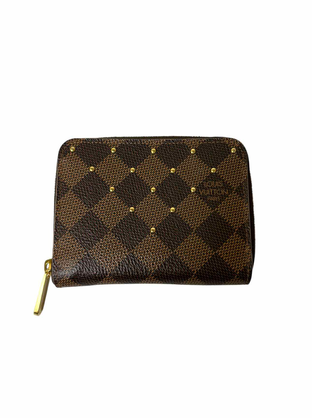Louis Vuitton Studded Damier Ebene Zippy Wallet