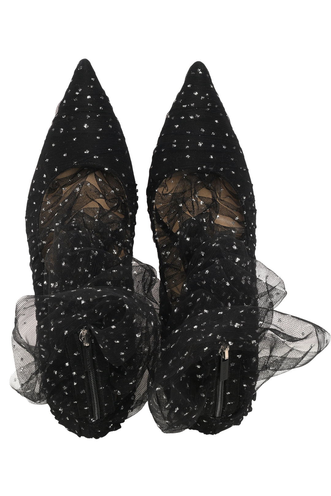 Jimmy Choo Size 40.5 Glitter Lavish Tulle Pumps