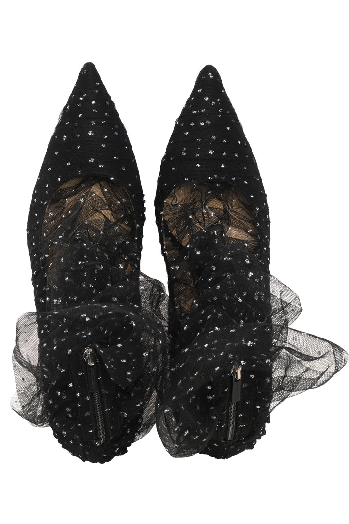 Jimmy Choo Size 40.5 Glitter Lavish Tulle Pumps