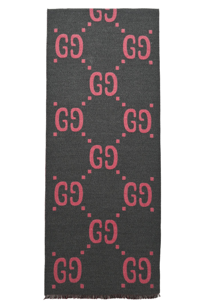 Gucci GG Jacquard Wool & Silk Scarf