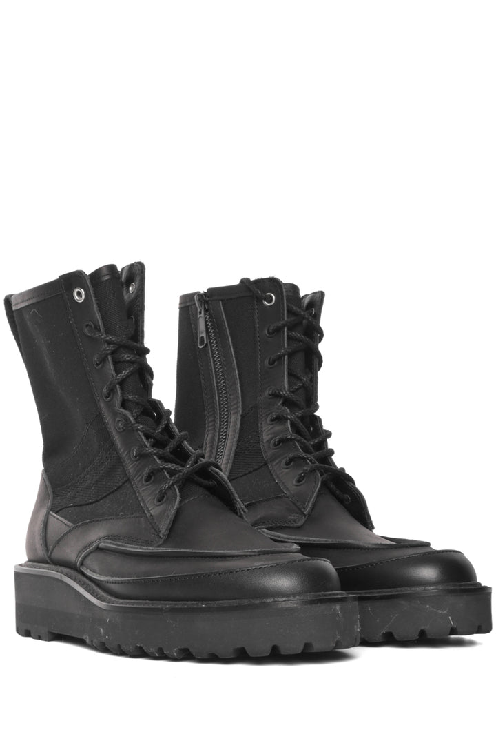 Y's Size 39 Cotton Duck/Leather Combination Military Boots