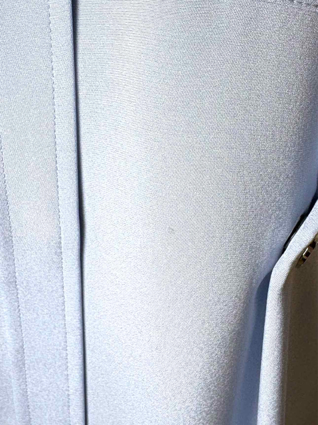 Sportmax Size 40 Sky Blue Silk Shirt Dress w/Scarf  Dress