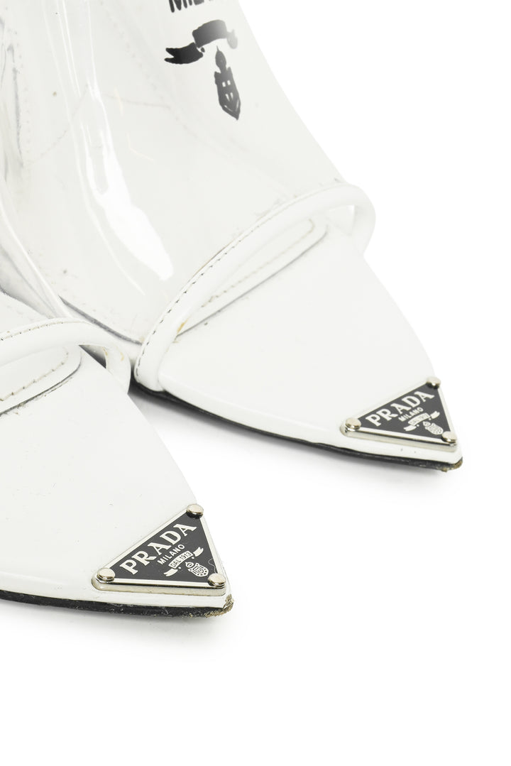 Prada Size 37 PVC Printed Mules