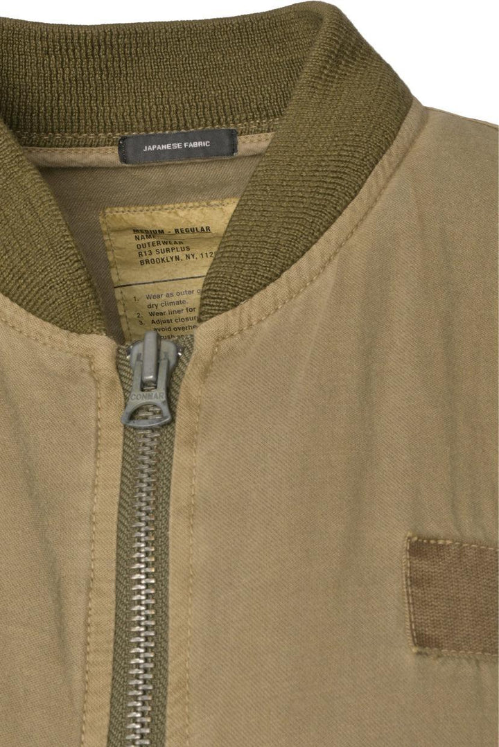 R13 Size M Hemp Long Flight Jacket