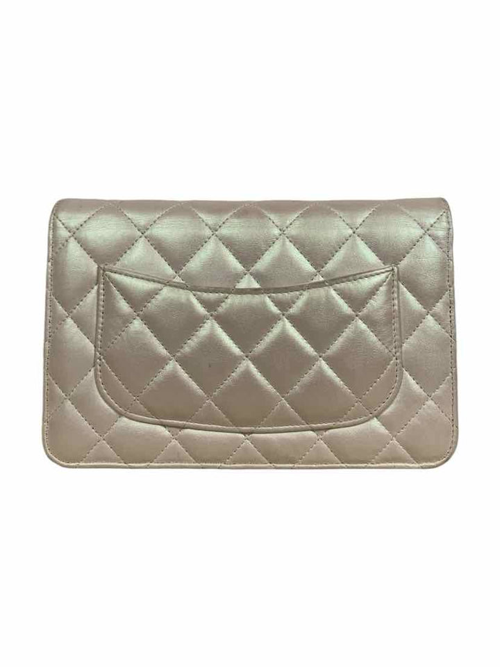 Chanel  Iridescent Lambskin Quilted Wallet On Chain