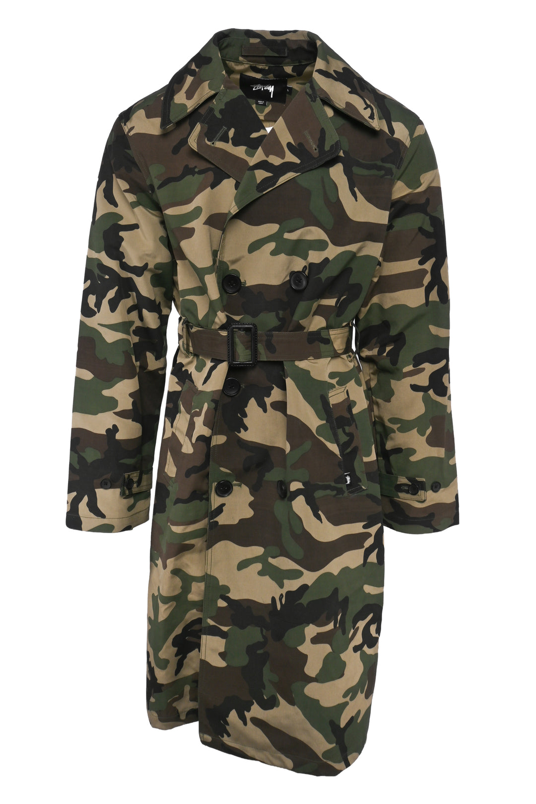 Stussy Size L Men's Camo Trench Coat