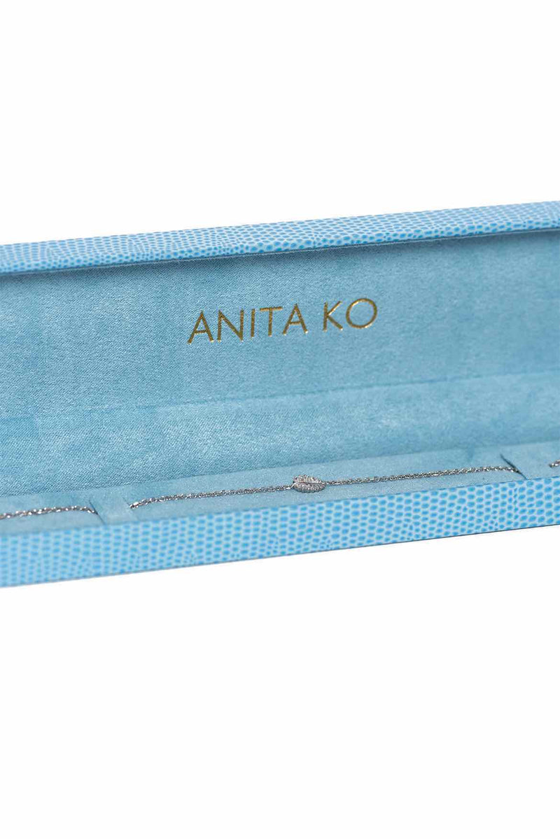 Anita Ko 18KT White Gold Palm Leaf Bracelet