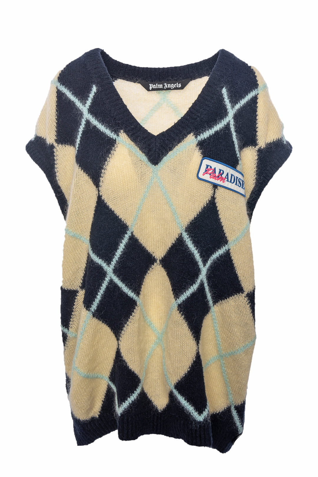 Palm Angels Size L Men's Brushed Argyle Vest