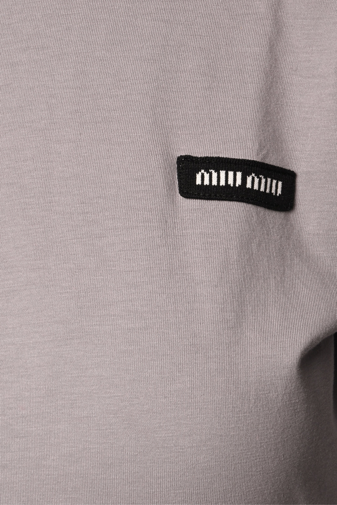 Miu Miu Size S 2024 Logo Cotton Long Sleeve T-Shirt