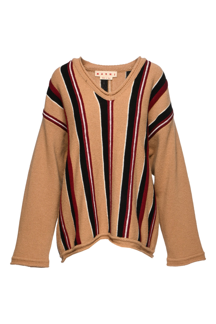 Marni Size 40 Striped Wool Sweater