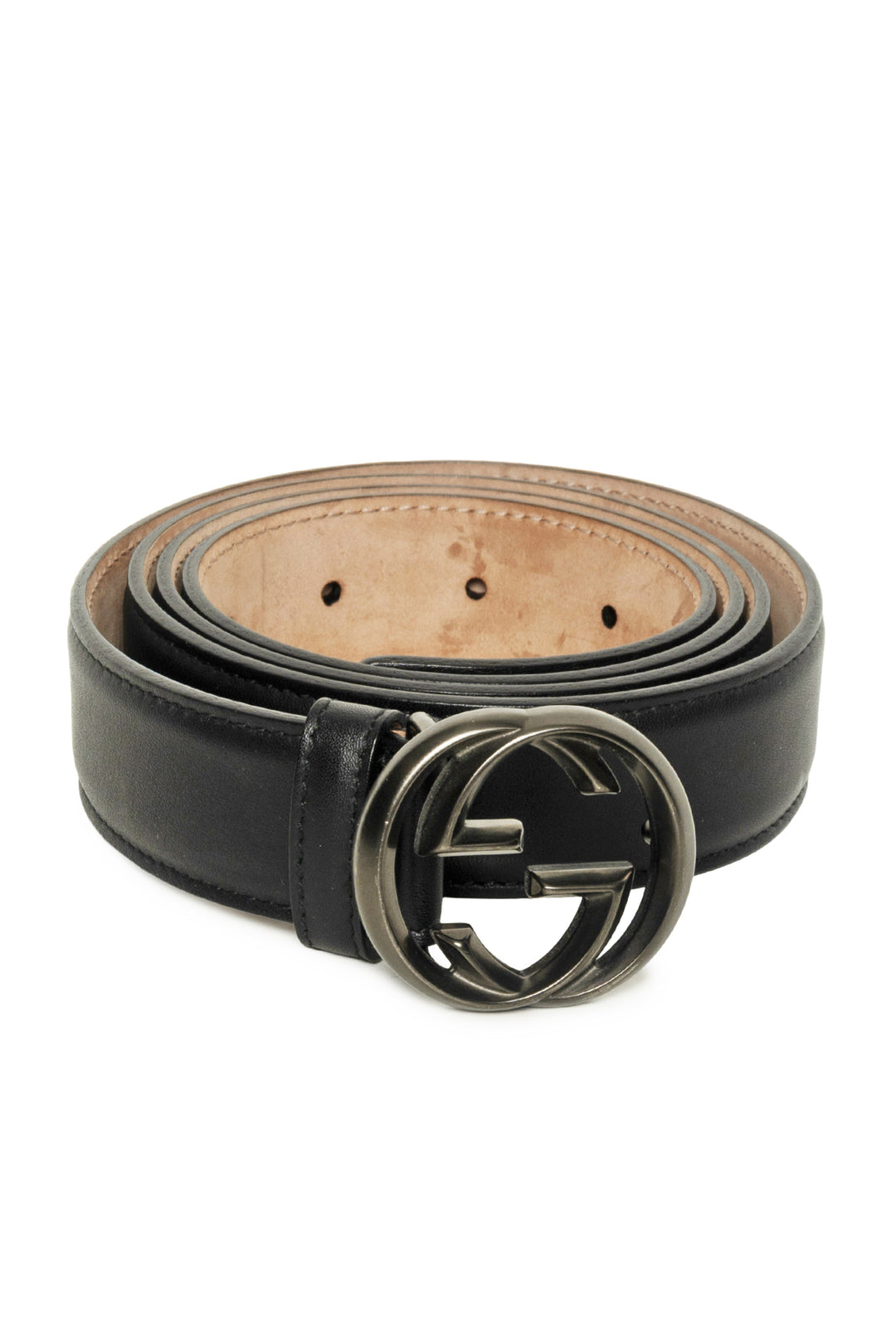 Gucci Size 42 Men's Interlocking G Leather Belt