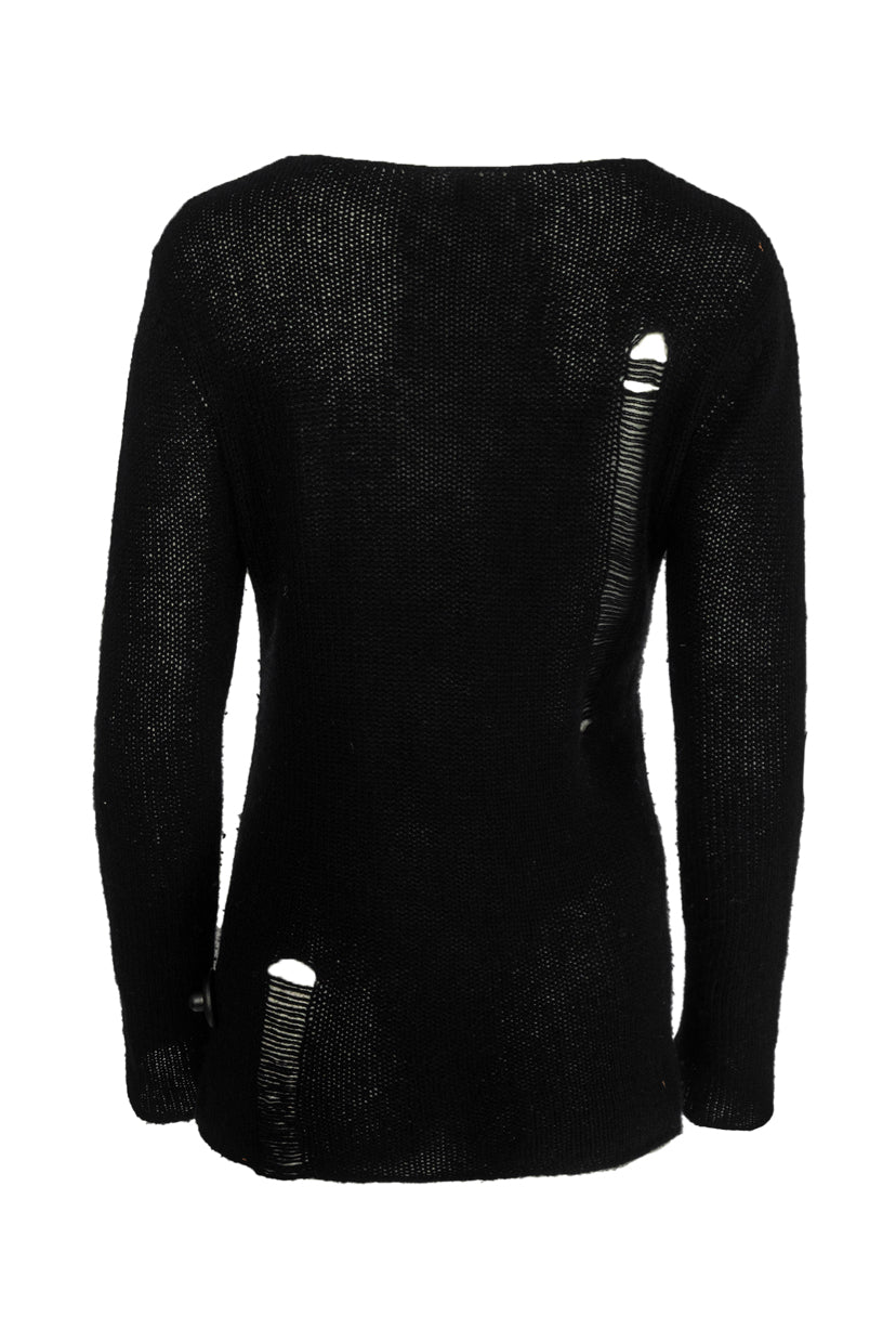 R13 Size M Distressed Cashmere Sweater