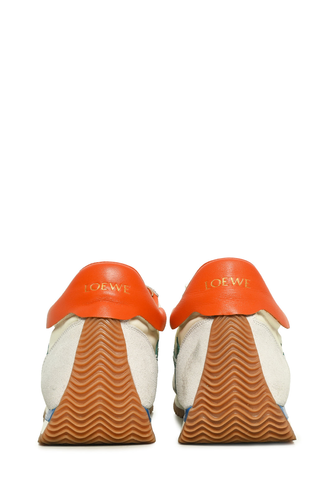 Loewe Size 45 Men's Flow Runner Suede Trimmed Sneakers