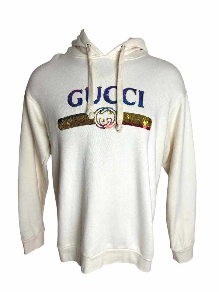 Gucci Size M Men's Sequin Logo Hoodie