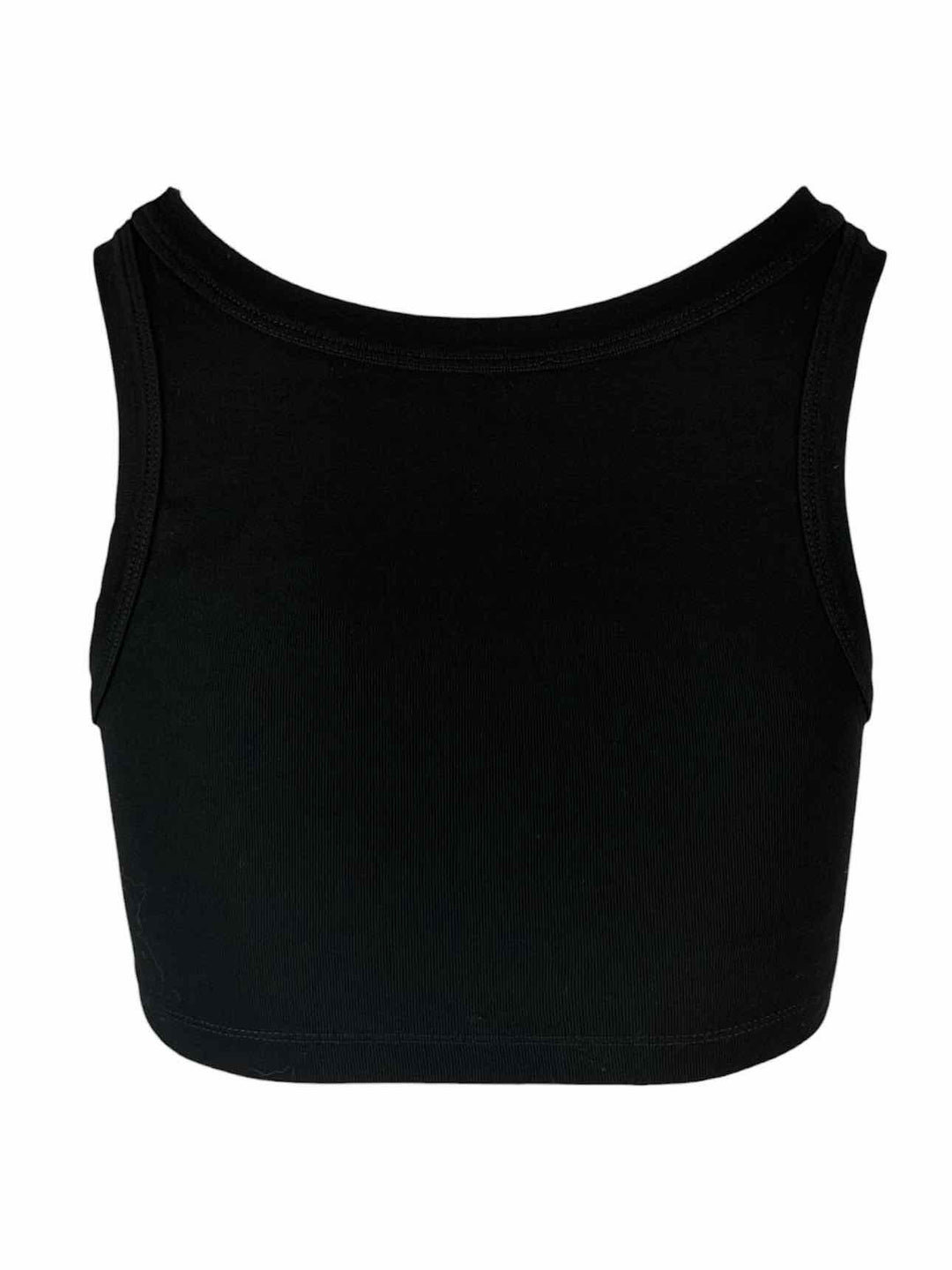 Prada Size 36 2022 Triangle Logo Jersey Cropped Tops