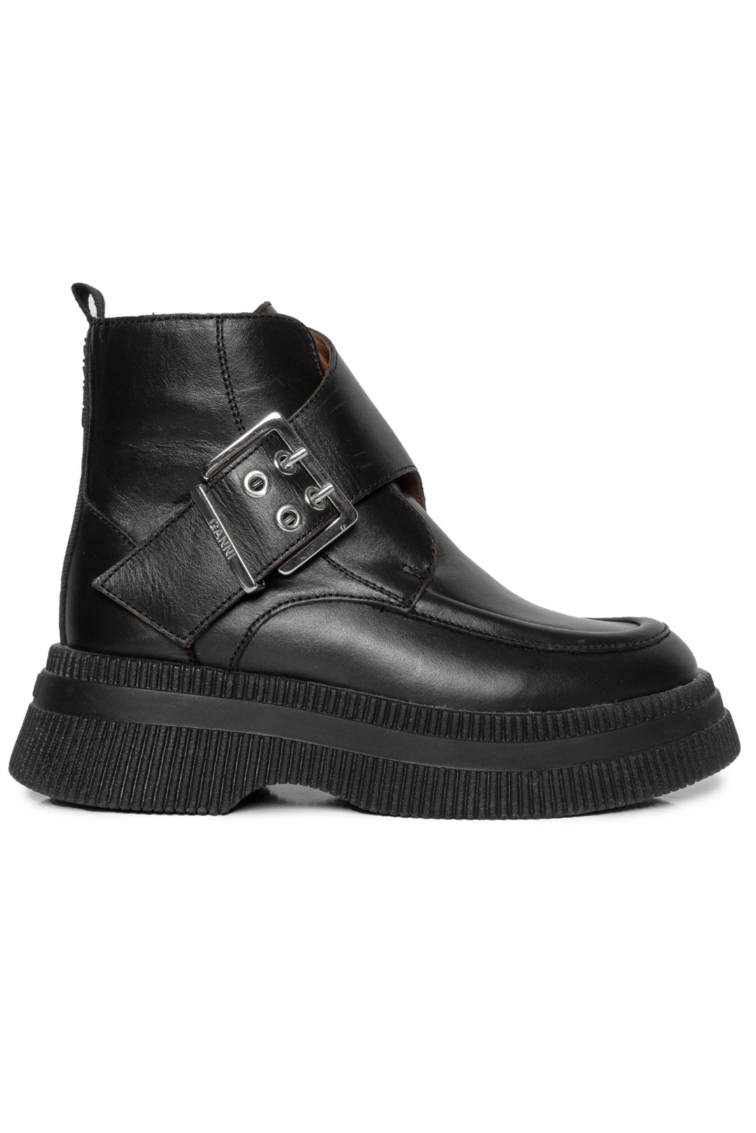 Ganni Size 38 Monk Strap Creeper Boots